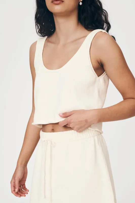 Belen Knit Crop - Bone