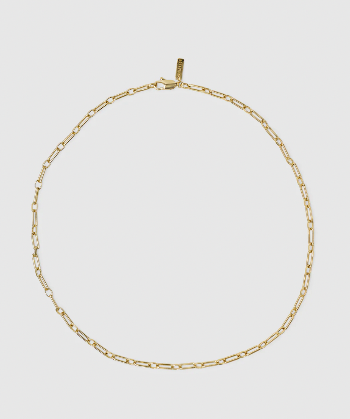 Paper Clip Chain Necklace - Gold