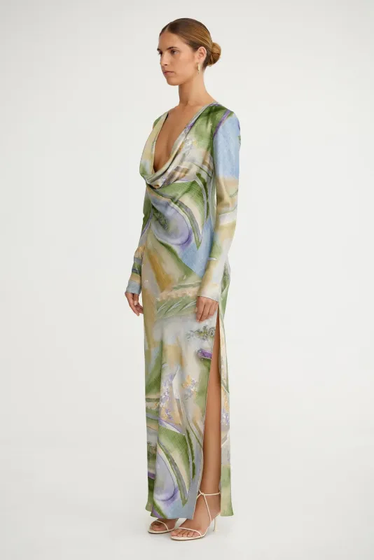 Bianca Long Sleeve Dress - Lavender Marble