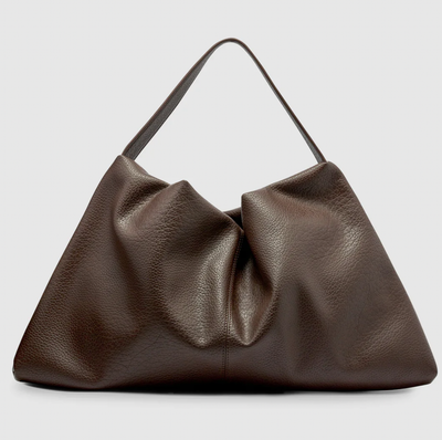 Harlow Slouch Mono Tote -Chocolate Nappa