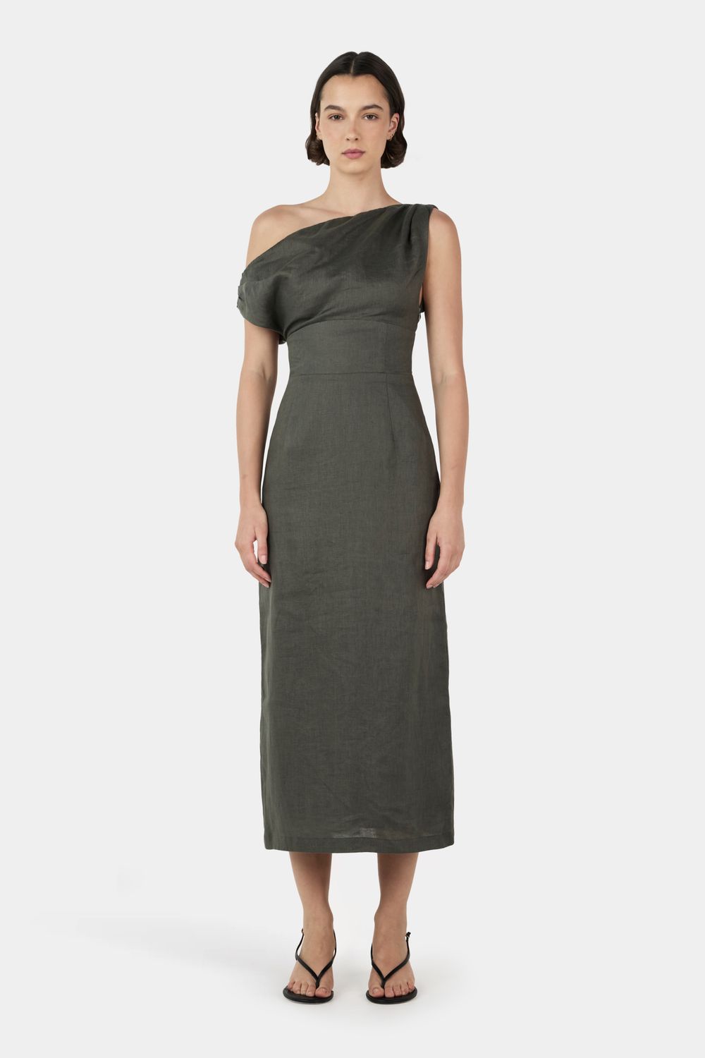 Morgan Midi Dress - Moss