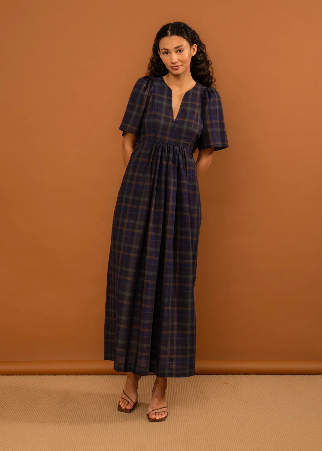 Mazzy Dress - Midnight Forest Tartan