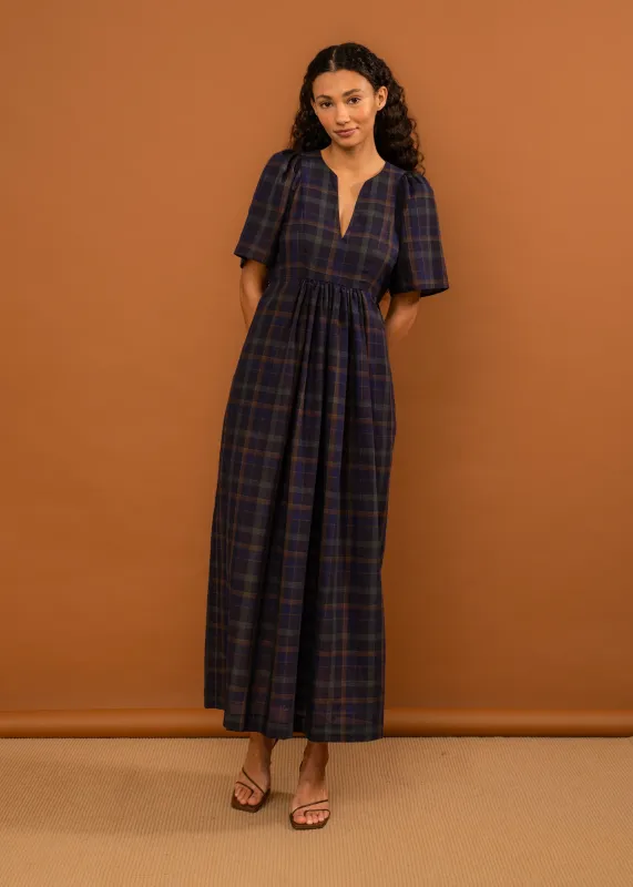 Mazzy Dress - Midnight Forest Tartan