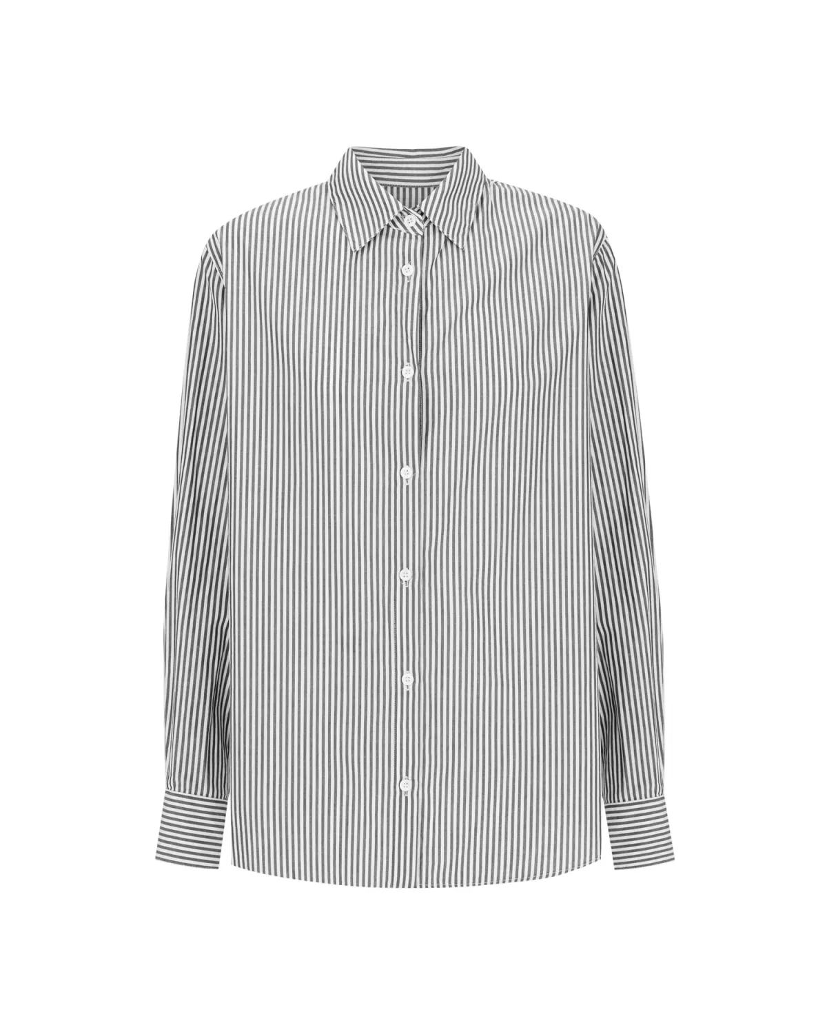 Sienna Shirt - Charcoal Stripe