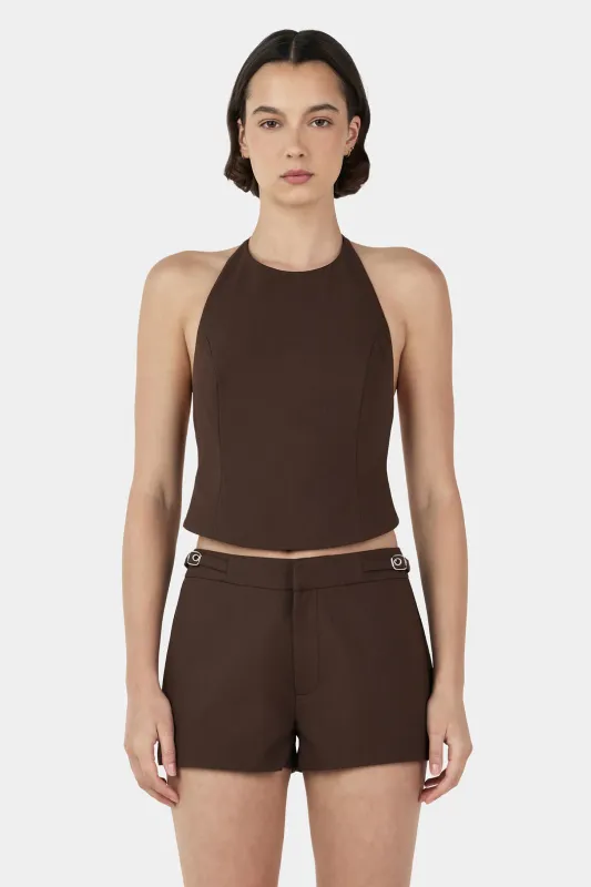Mina Halter Top - Chocolate
