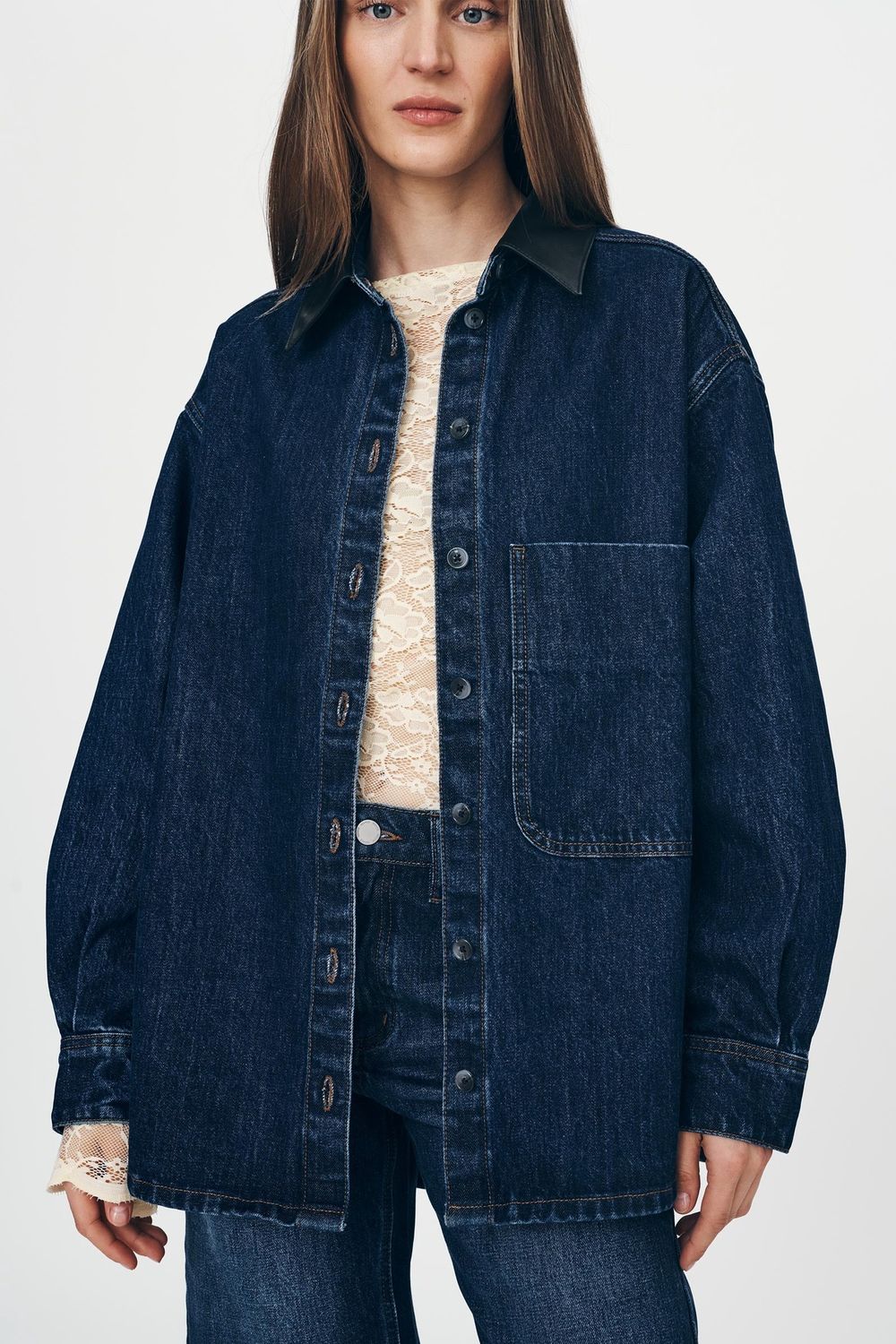 Clancy Oversized Jacket - Classic Indigo