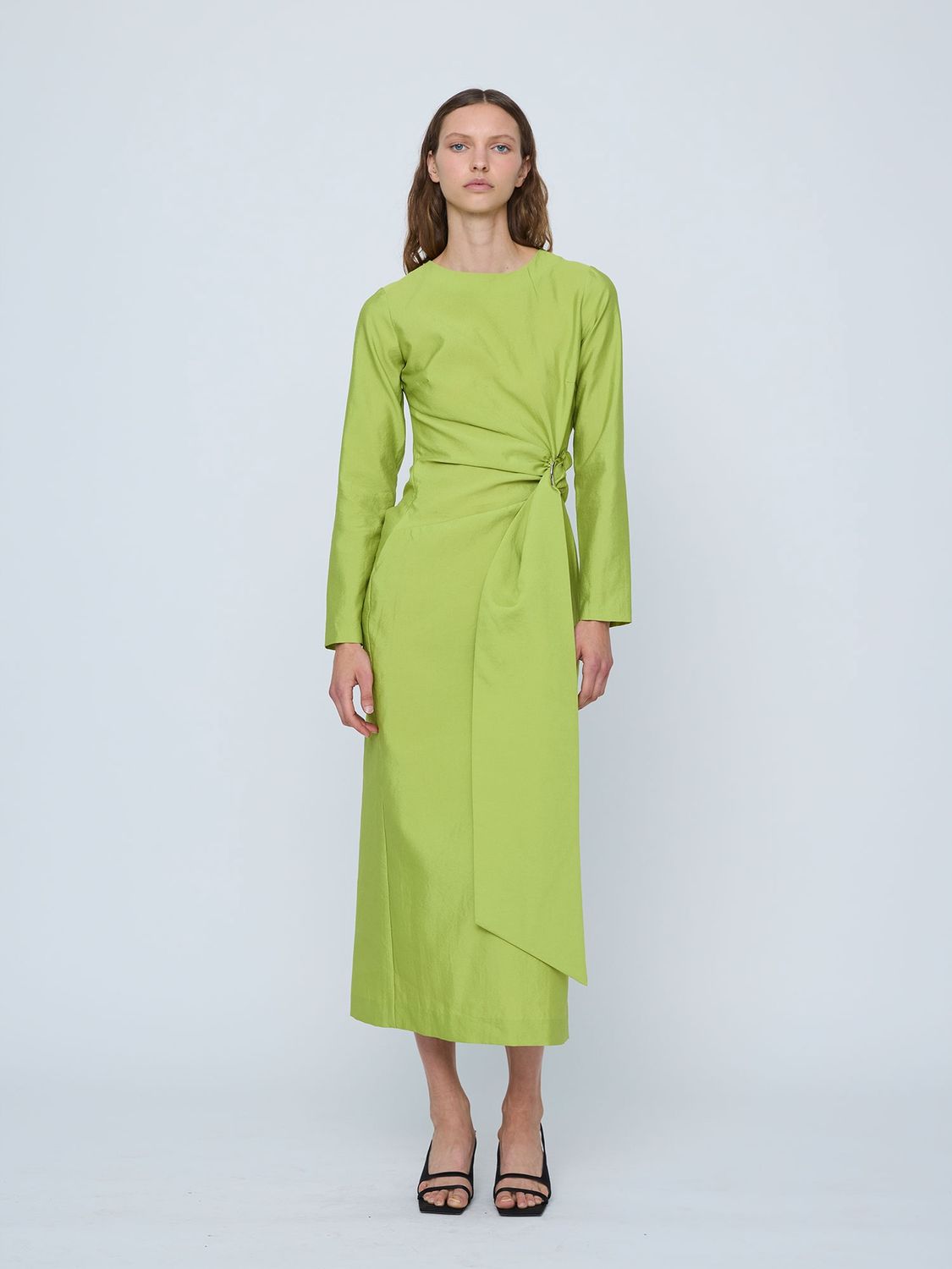 Astrid Long Sleeve Maxi Dress - Acid Green