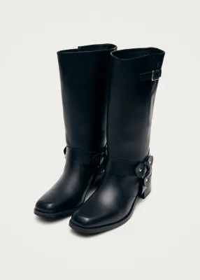 Rocky Black Leather Biker Boots
