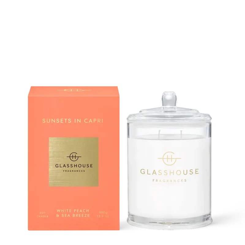 380g Triple Scented Soy Candle - Sunsets In Capri