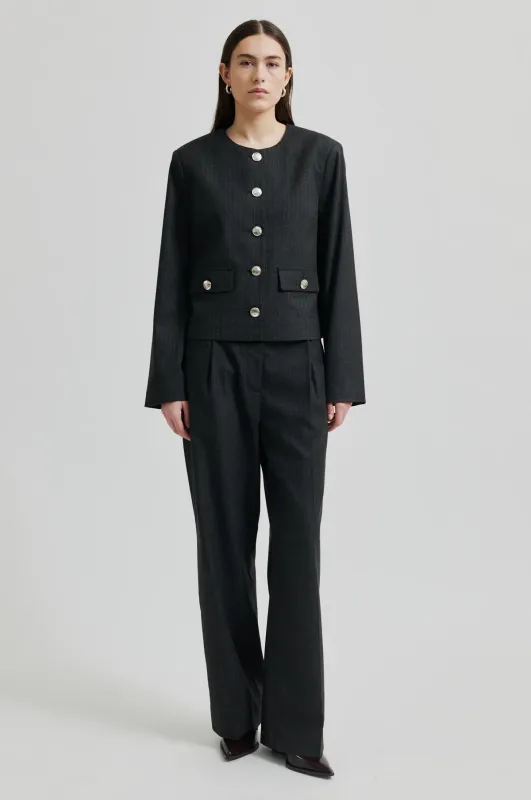Wake Tailored Jacket - Dark Grey Melange