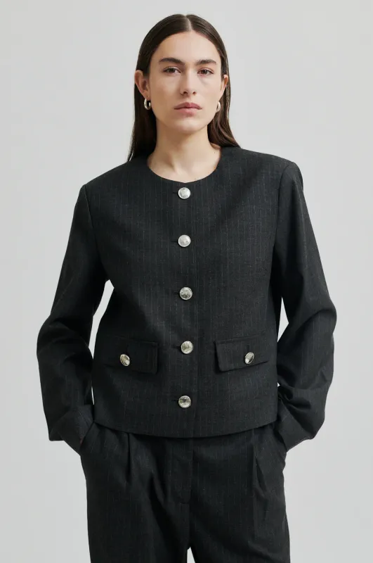 Wake Tailored Jacket - Dark Grey Melange