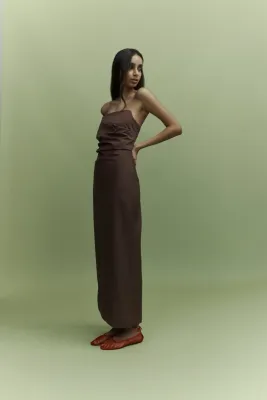 Lucetta Strapless Dress - Mocha