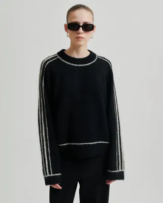 Rosemarie Knit O-Neck - Black