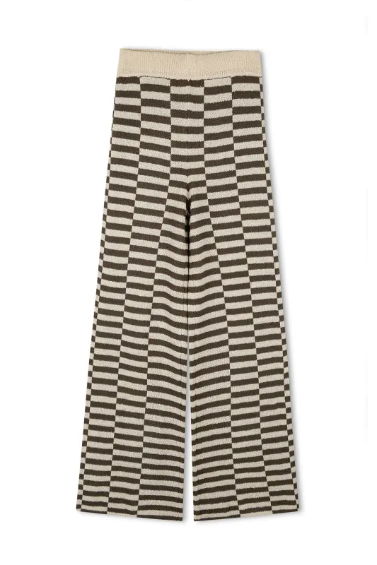 Cocoa Grid Textured Knit Pant