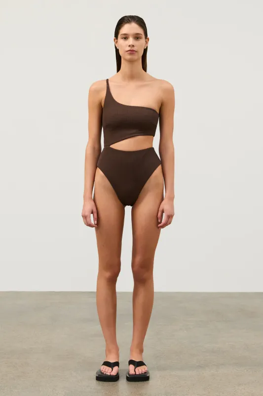 Cocoa Textured One Piece