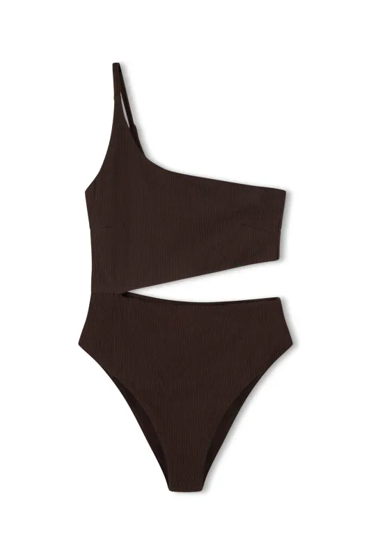 Cocoa Textured One Piece