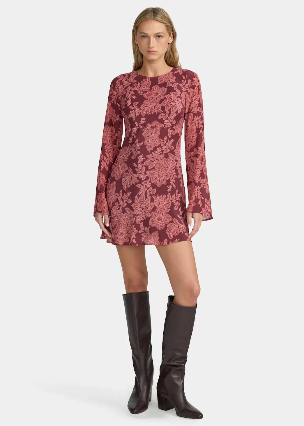 Martini Mini Dress - Plum Paisley