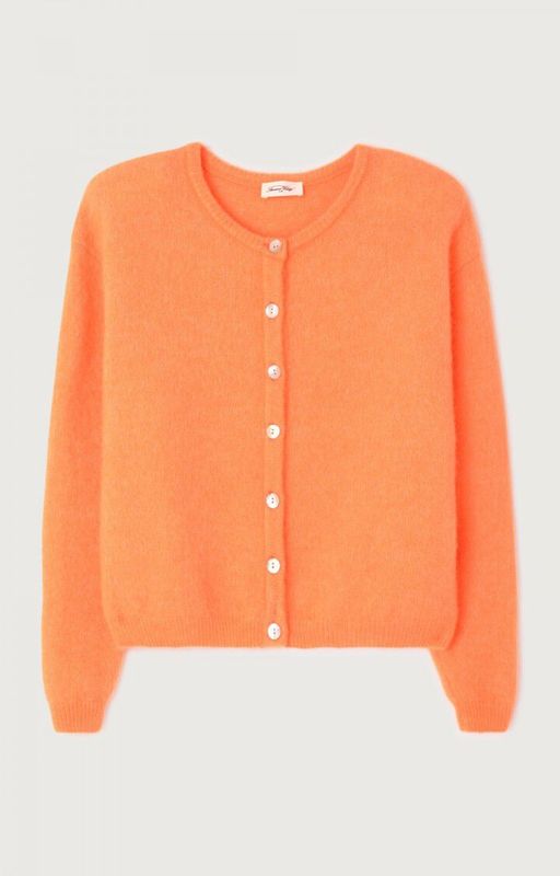 Vitow Cardigan - Fluro Carrot Melange