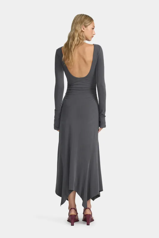 Myla Midi Dress - Charcoal