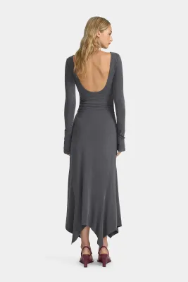Myla Midi Dress - Charcoal
