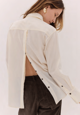 The Split Back Shirt - Vanilla