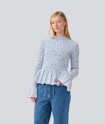 Magda Long Sleeve Top - Check