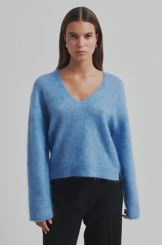 Camryn V Neck Knit - Marina