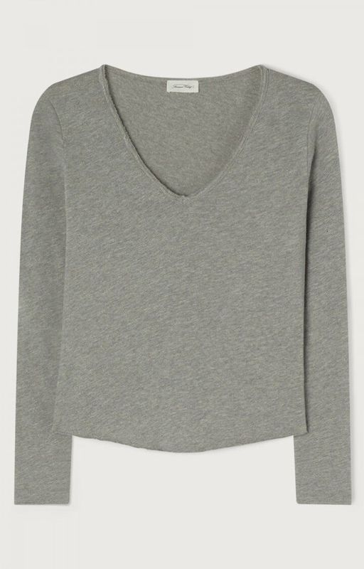 Sonoma Long Sleeve V-Neck - Heather Grey