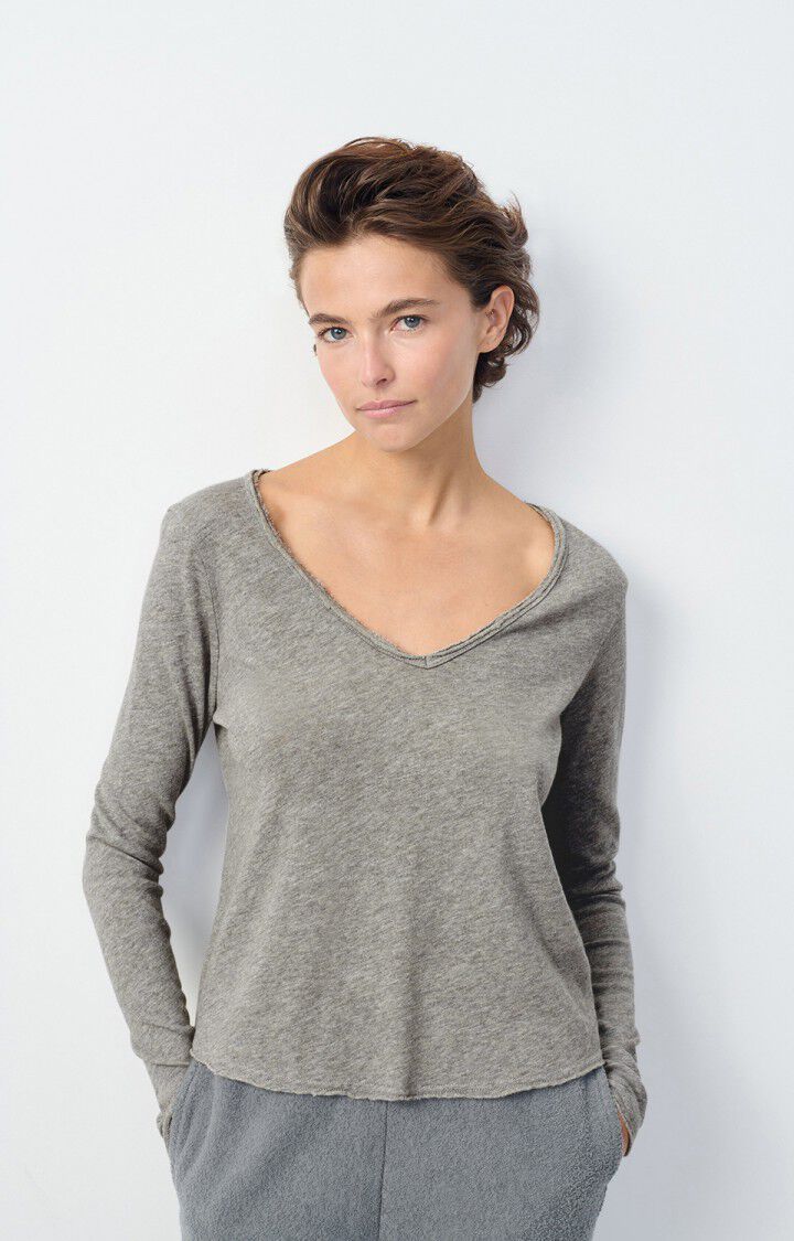 Sonoma Long Sleeve V-Neck - Heather Grey