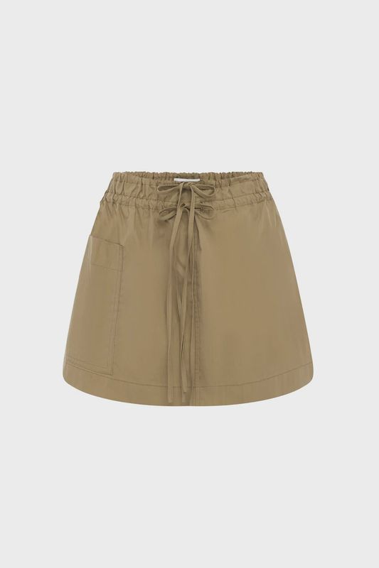Jessica Cargo Mini Skirt - Washed Khaki