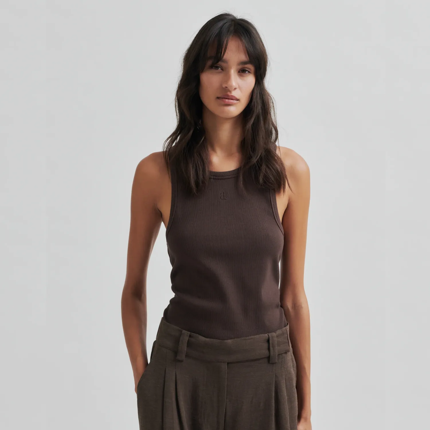 Gelina Tank Top - Chocolate Brown