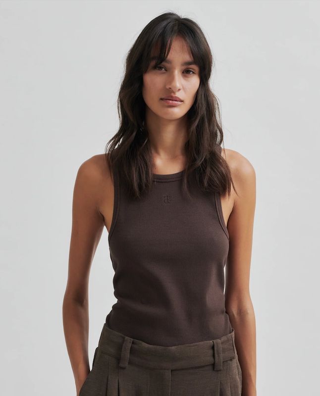 Gelina Tank Top - Chocolate Brown