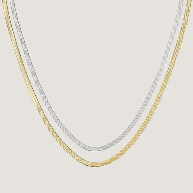 Snake Duotone Necklace - Gold/Silver