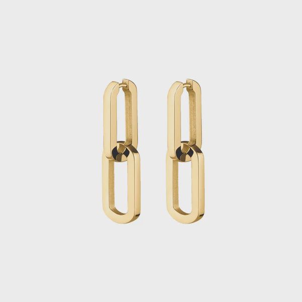 Dual Link Hoops - Gold