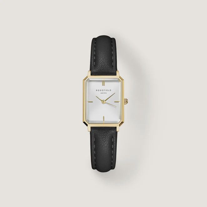 Octagon XS Watch - Black Leather