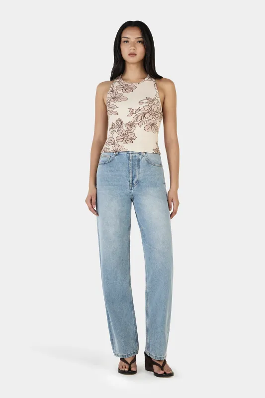 Megan Tank - Rolling Waves Beige