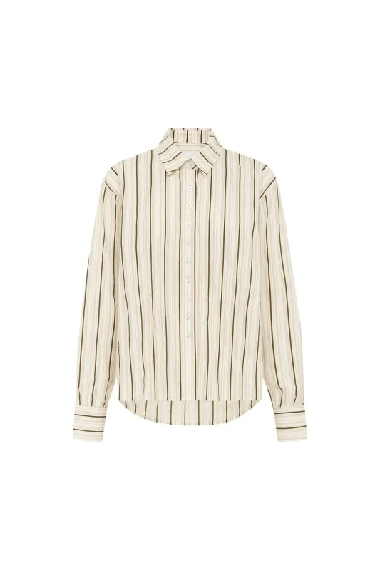 Nola Long Sleeve Shirt - Cactus Stripe