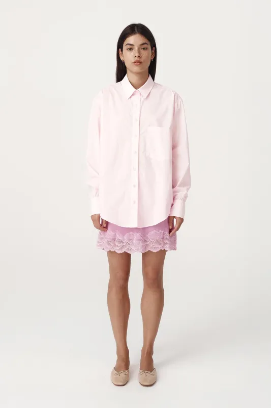 Ramona Tie Back Shirt - Powder Pink