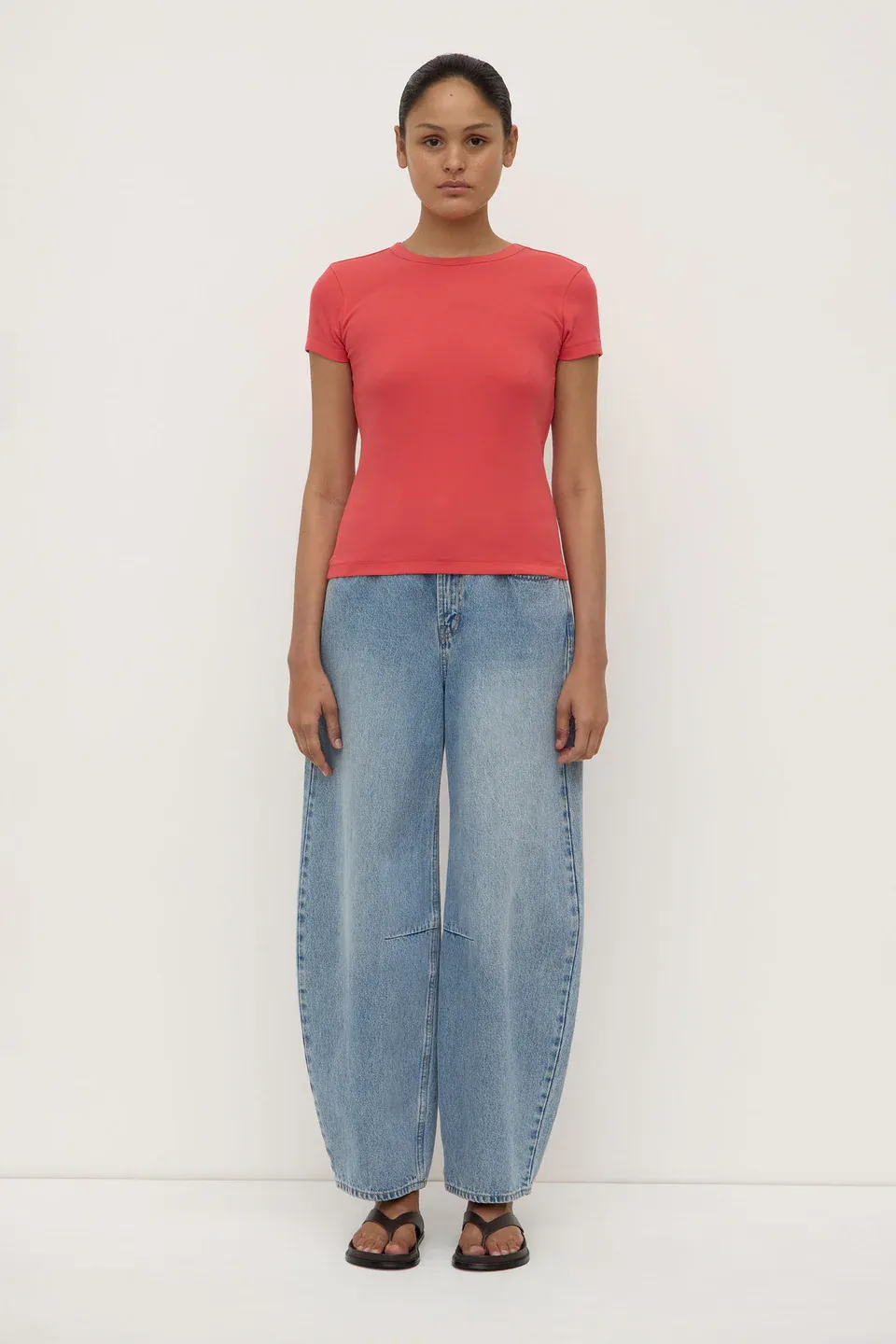 Linley Rib Tee - Chilli