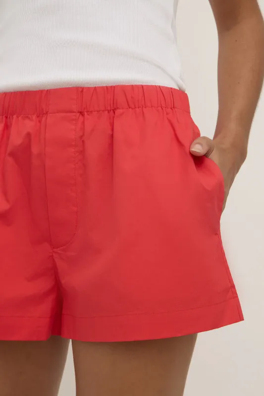 Everyday Poplin Short - Chilli