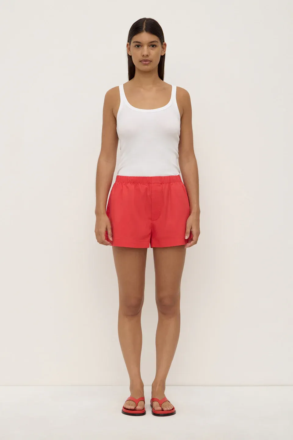 Everyday Poplin Short - Chilli