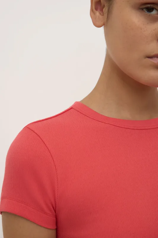 Linley Rib Tee - Chilli