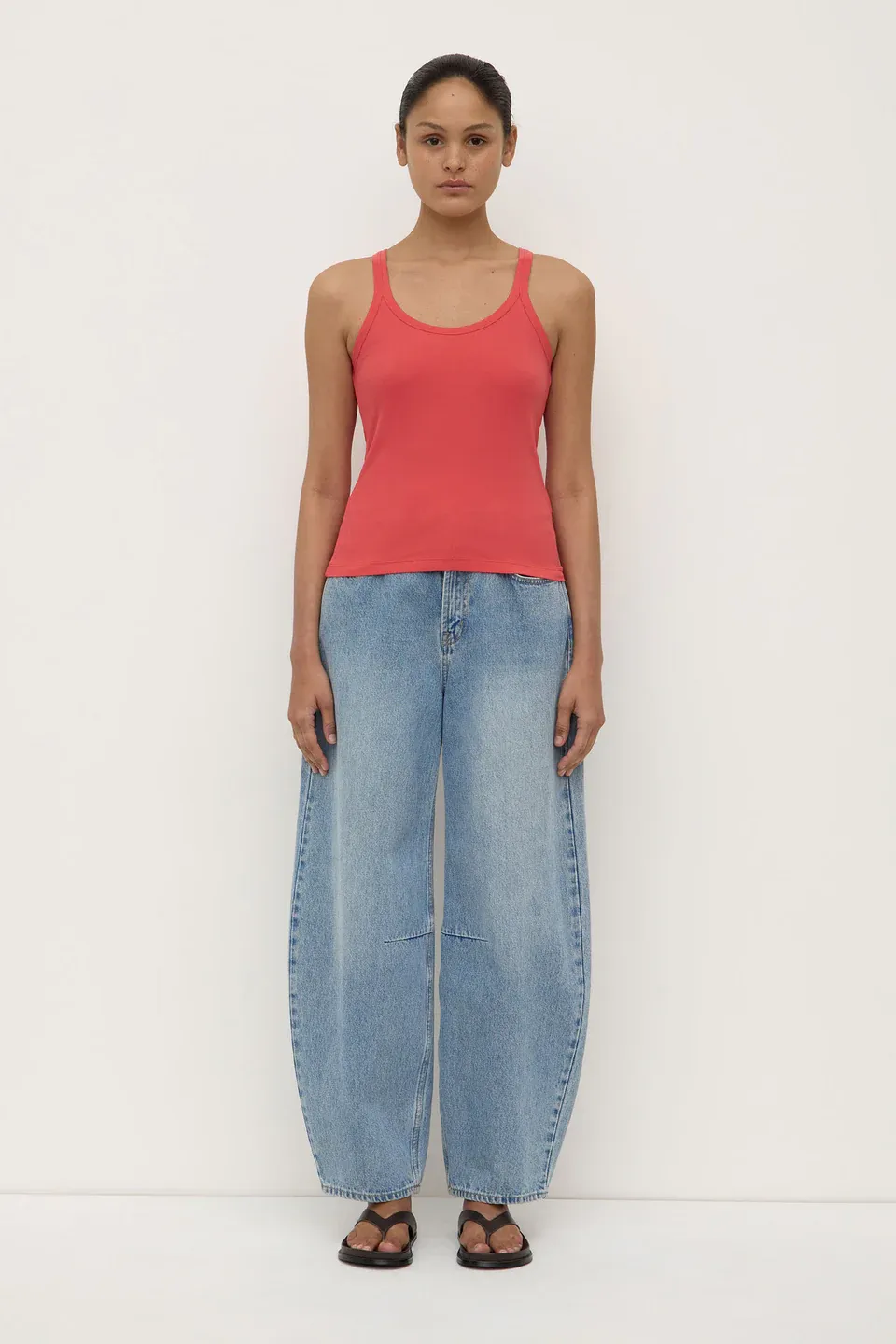 Charlie Rib Tank - Chilli