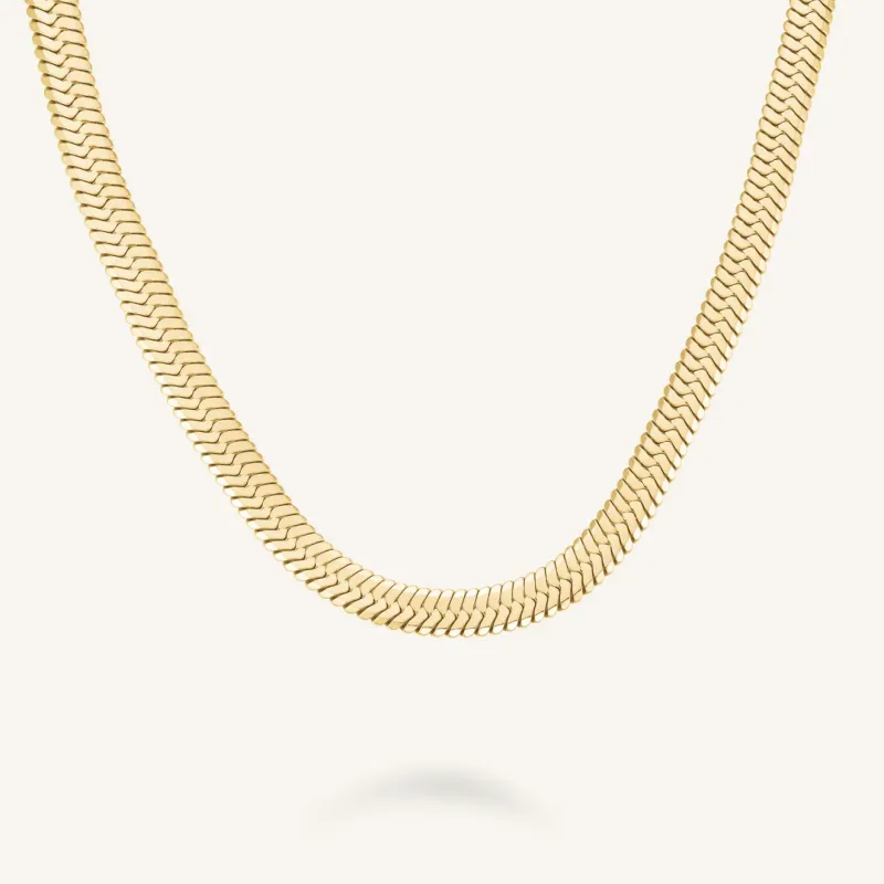 Large Snake Necklace - Gold