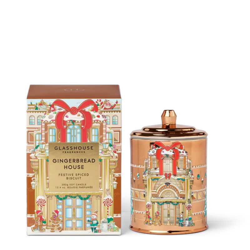 380g Candle - Gingerbread House