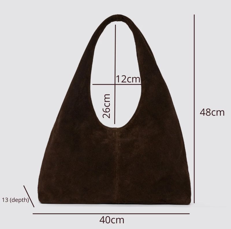 Luna Bag - Chocolate Suede