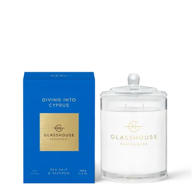 380g Triple Scented Soy Candle - Diving Into Cyprus