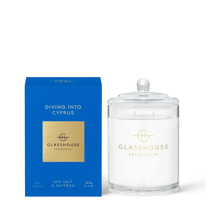 380g Triple Scented Soy Candle - Diving Into Cyprus