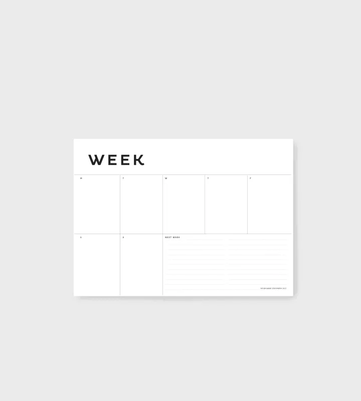 A4 WEEKLY PLANNER