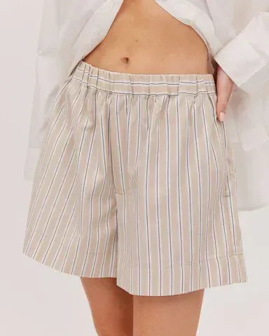 The Foundation Short - Oyster Stripe